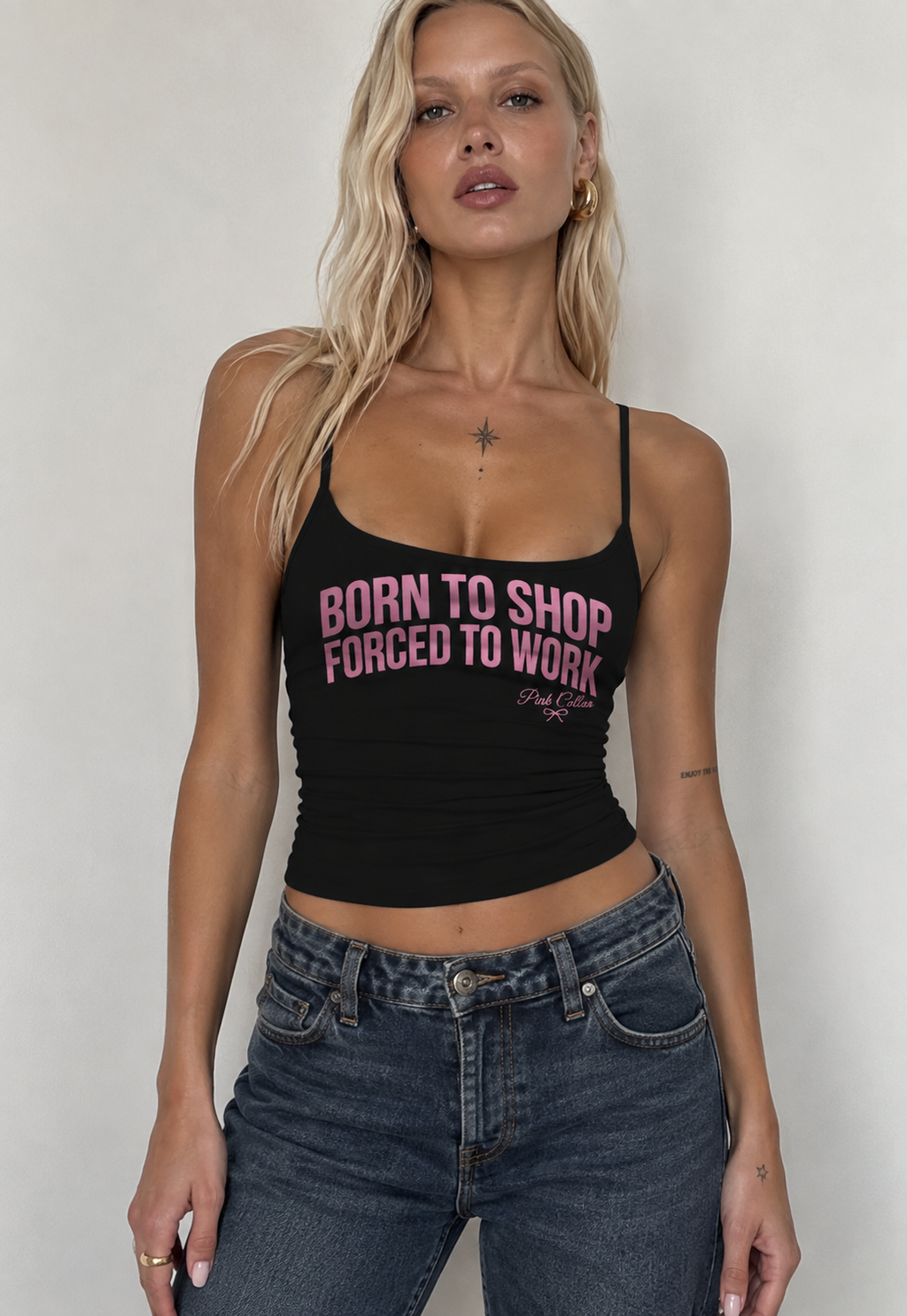 Born to Shop Tank -Black.