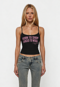 Born to Shop Tank -Black.