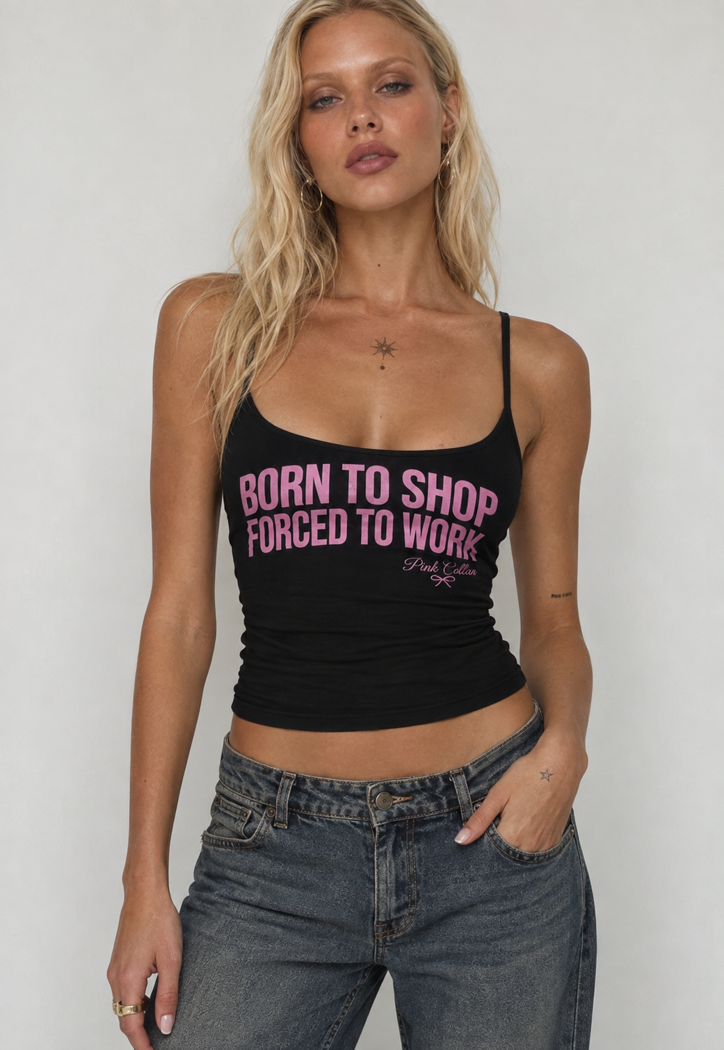 Born to Shop Tank -Black.